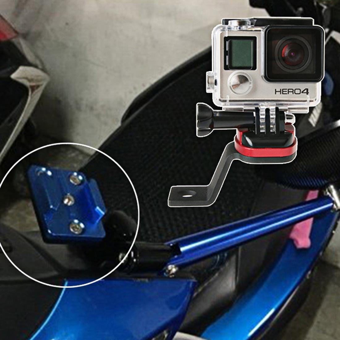 Universal Rearview Mirror Mount for Action Cameras - Blue