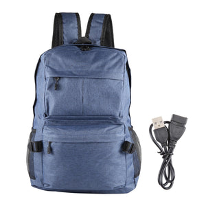 Versatile Canvas Laptop Backpack for 13-15 Inch - 36x25x10cm - Blue