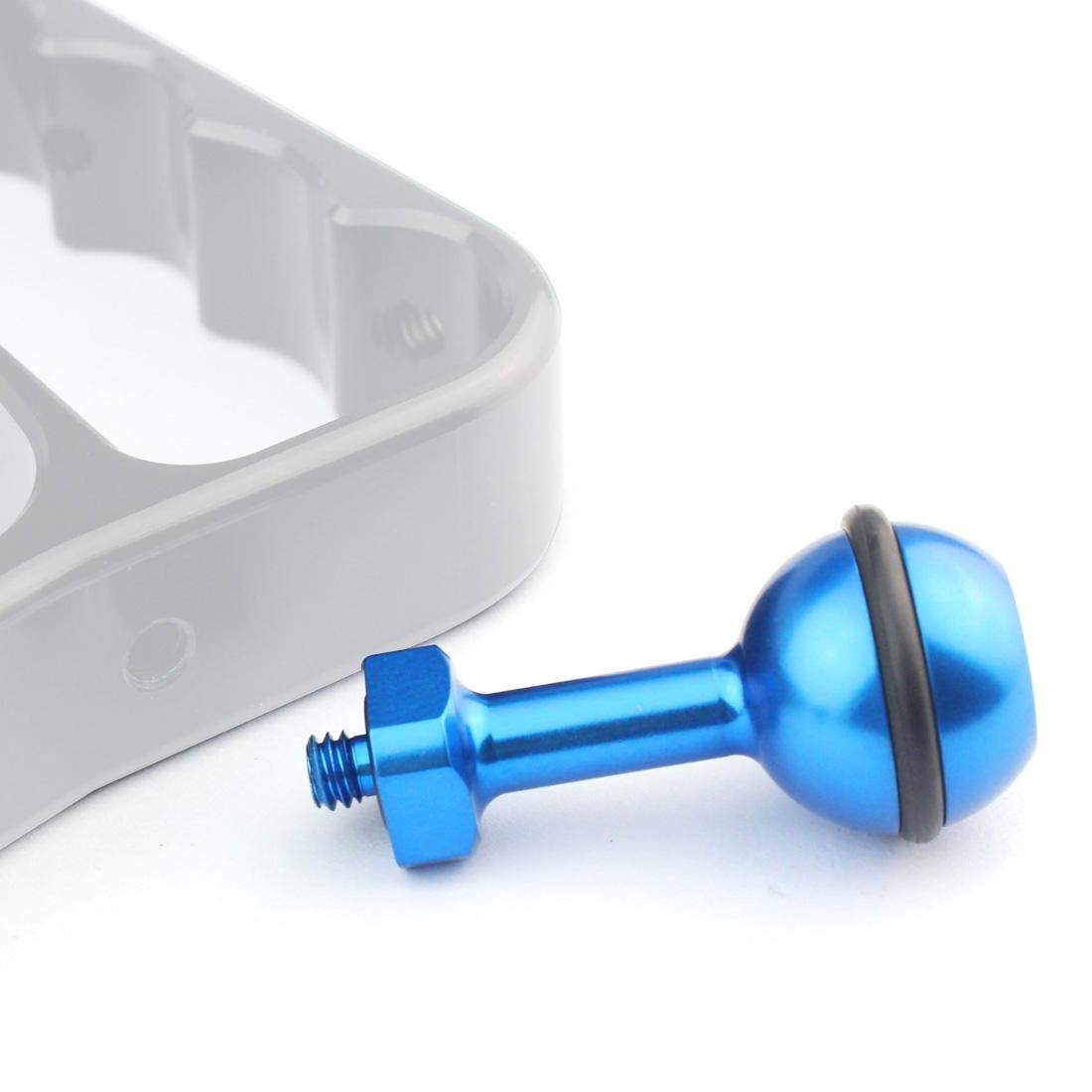 Universal 1 / 4 Ball Adapter for Action Cameras - Compatible with Gopro Insta360 Dji and More - 2.5cm Diameter - Blue