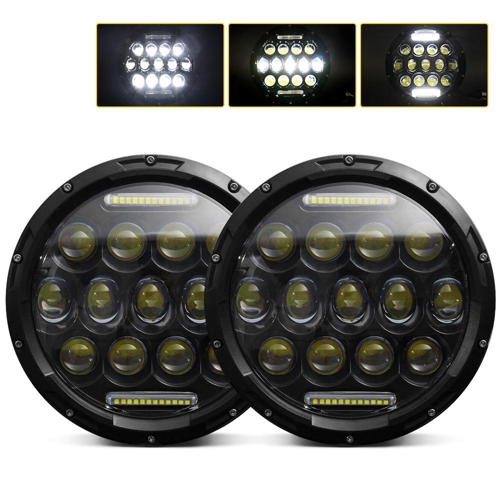 Harley Motorcycle Headlight With 12 Smd 2 Pcs 7 Inch Dc10 - 48V 36W 6000K