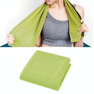 2-pack Enduring Ice Towels - Microfiber Fabric 30*100cm - Ideal for Gym and Sports - Green
