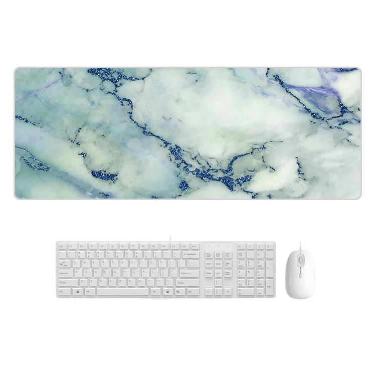 Marble Rubber Mouse Pad Durable & Stylish - Blue Crystal Marble
