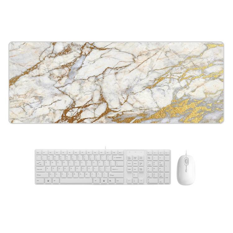 Marble Rubber Mouse Pad Durable & Stylish - Blue Crystal Marble