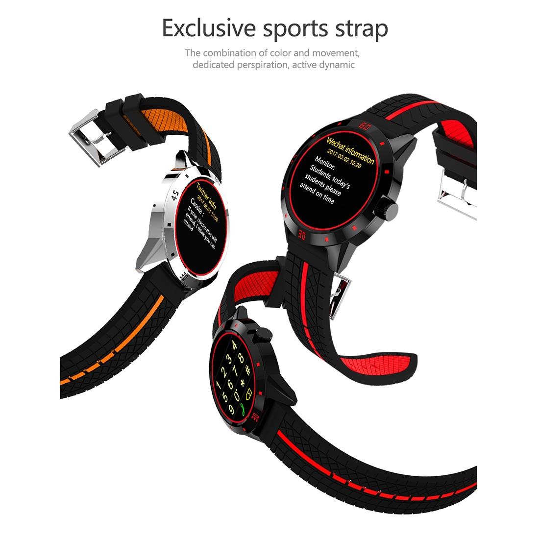 1.3 Inch Tft Screen Mtk2502C Bluetooth4.0 Silicone Watch Band Support Heart Rate Monitor & Pedometer & Sleep Monitor & Sedentary Reminder - Red