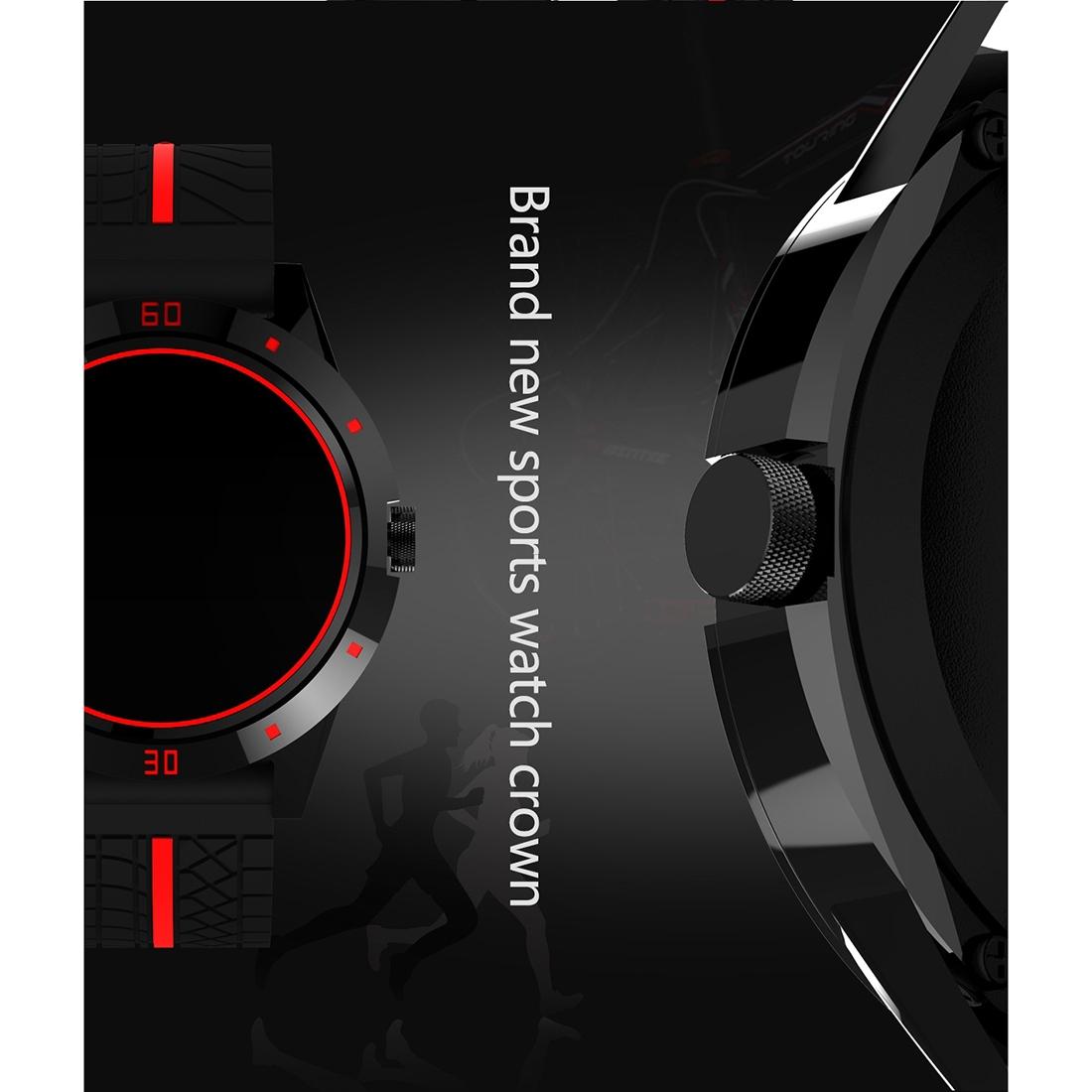 1.3 Inch Tft Screen Mtk2502C Bluetooth4.0 Silicone Watch Band Support Heart Rate Monitor & Pedometer & Sleep Monitor & Sedentary Reminder - Red