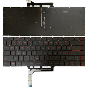 Backlit Laptop Keyboard for Msi Gs65 Series - us Version - Red