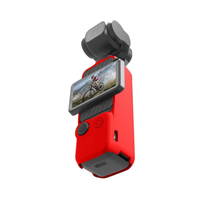3 in 1 Silicone Case Set for Dji Pocket 3 - Red