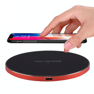 Quick Charge Wireless Charger With Led Indicator - Red