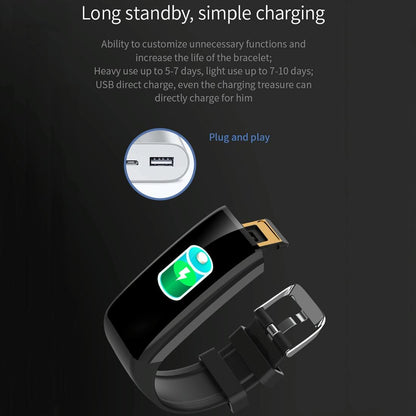 Waterproof Touch Screen Smartwatch - Ipx67 - Red