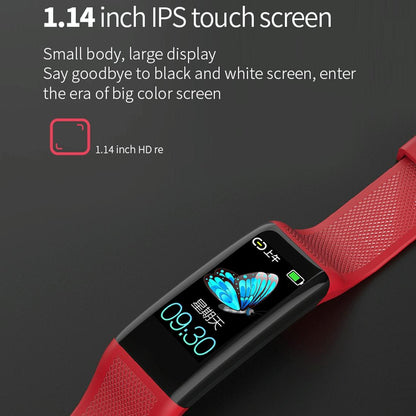 Waterproof Touch Screen Smartwatch - Ipx67 - Red