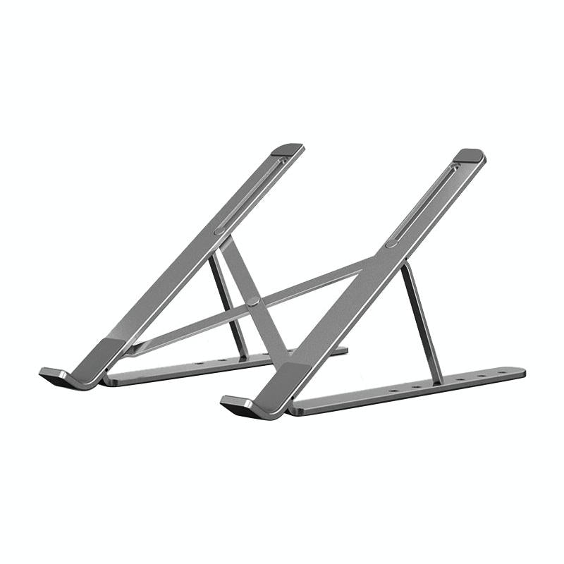 Adjustable Laptop Stand - Portable Folding Height Increase Heat Dissipation - Silver