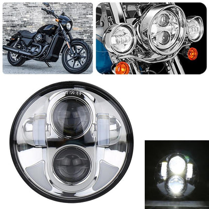 5.75 Inch Dc12V 6000K - 6500K 40W Car Led Headlight For Harley Silver