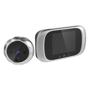 Wireless Doorbell 2.8 Lcd Screen Cat Eye With Night Vision - Silver