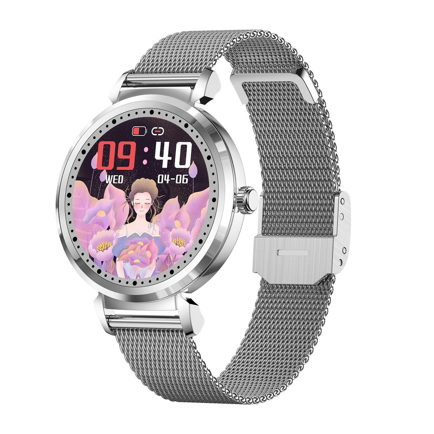 Health Monitoring Smart Watch With Heart Rate And Blood Pressure Options