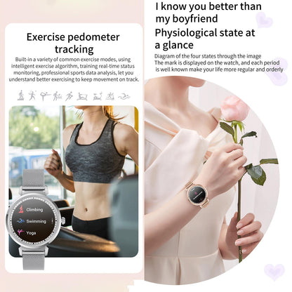 Health Monitoring Smart Watch With Heart Rate And Blood Pressure Options