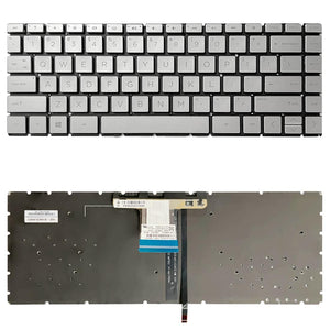 Backlit us Keyboard for Hp Pavilion X360 14 Laptops - Silver