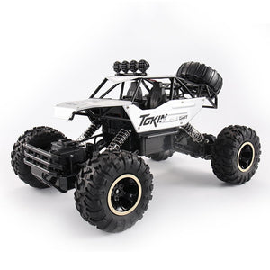 37cm Remote Control Bigfoot Climbing Car - 1 12 Alloy 4wd Cross-country Toy - Silver