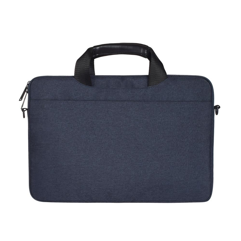 Stylish Zipper Laptop Bag with Shoulder Strap - Durable & Breathable - Navy Blue