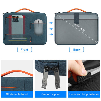13 Laptop Sleeve Case for Macbook Samsung Thinkpad Sony Dell Alienware Chuwi Asus Hp -13.5 Inch Zipper Briefcase Handbag - Navy Blue