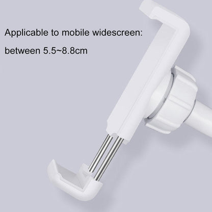 Universal Cell Phone Holder with Selfie Ring Light for Studio Recording and Live Broadcast - White