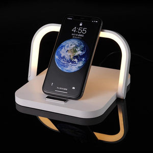 Portable Wireless Charger Led Desk Lamp White