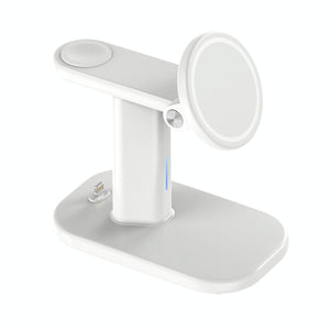 3 In 1 Magnetic Wireless Charger Stand 15W - White