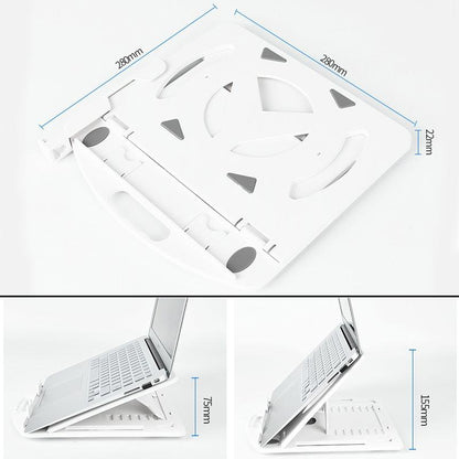 Enhanced Laptop Cooling Stand - Versatile and Efficient - White