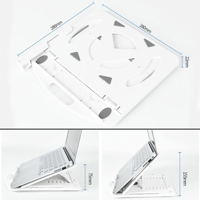Enhanced Laptop Cooling Stand - Versatile and Efficient - White