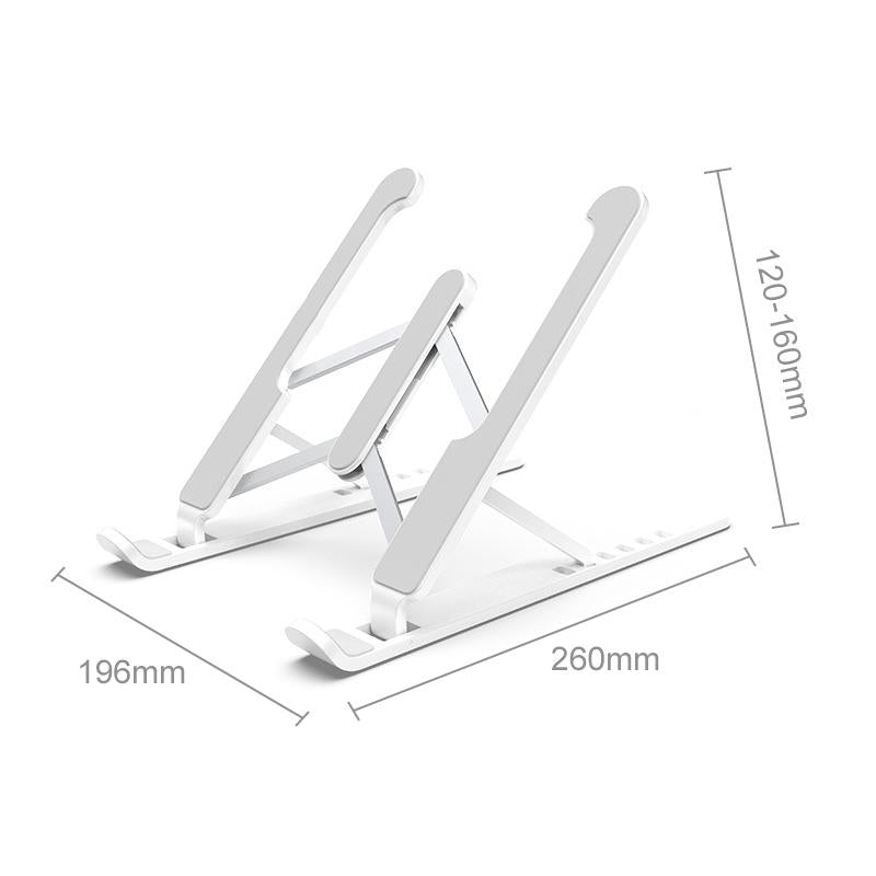 Foldable Laptop Stand for Desktop Cooling and Lifting - White