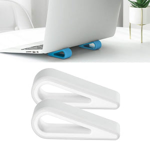 Adjustable Notebook Stand for Improved Cooling and Comfort - White