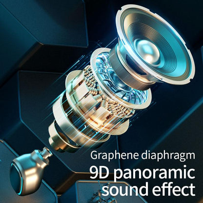 True Wireless Bluetooth Earphones with Digital Display and Charging Box - White