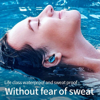 True Wireless Bluetooth Earphones with Digital Display and Charging Box - White