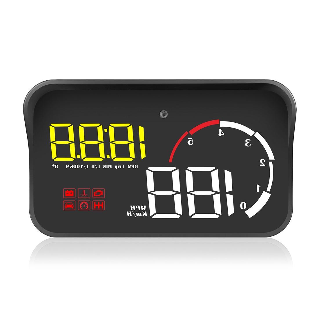 Universal Car Obd2 Hud 3.5 Inch Vehicle Head Up Display - Yellow