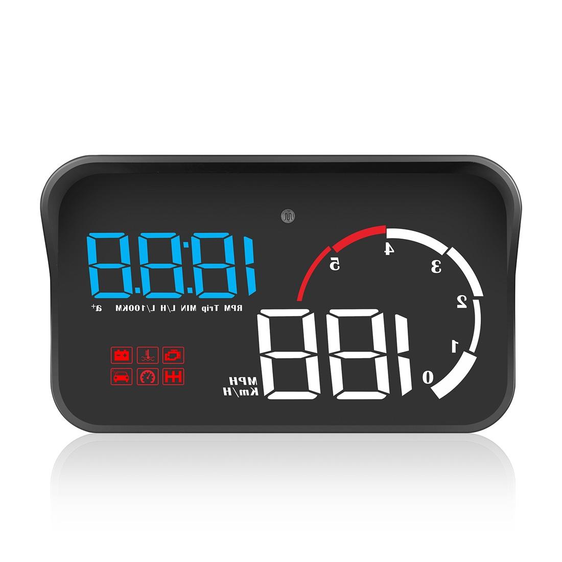 Universal Car Obd2 Hud 3.5 Inch Vehicle Head Up Display - Yellow