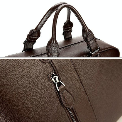 Large Leather Gym & Travel Bag - Spacious & Stylish