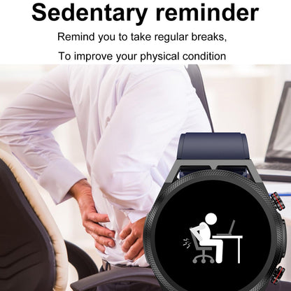 1.39 Inch Ips Screen Ip67 Waterproof Leather Band Smart Watch Support Body Temperature Monitoring / Ecg - Brown