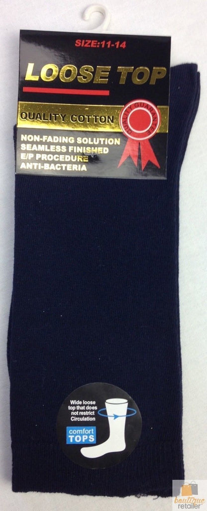 10x Pairs COTTON Rich LOOSE TOP SOCKS Medical Circulation Diabetic Comfort BULK -  -