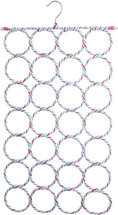 2x 24 Hole Scarf Hanger Holder Storage Tie Belt Scarf Organiser Space Saver