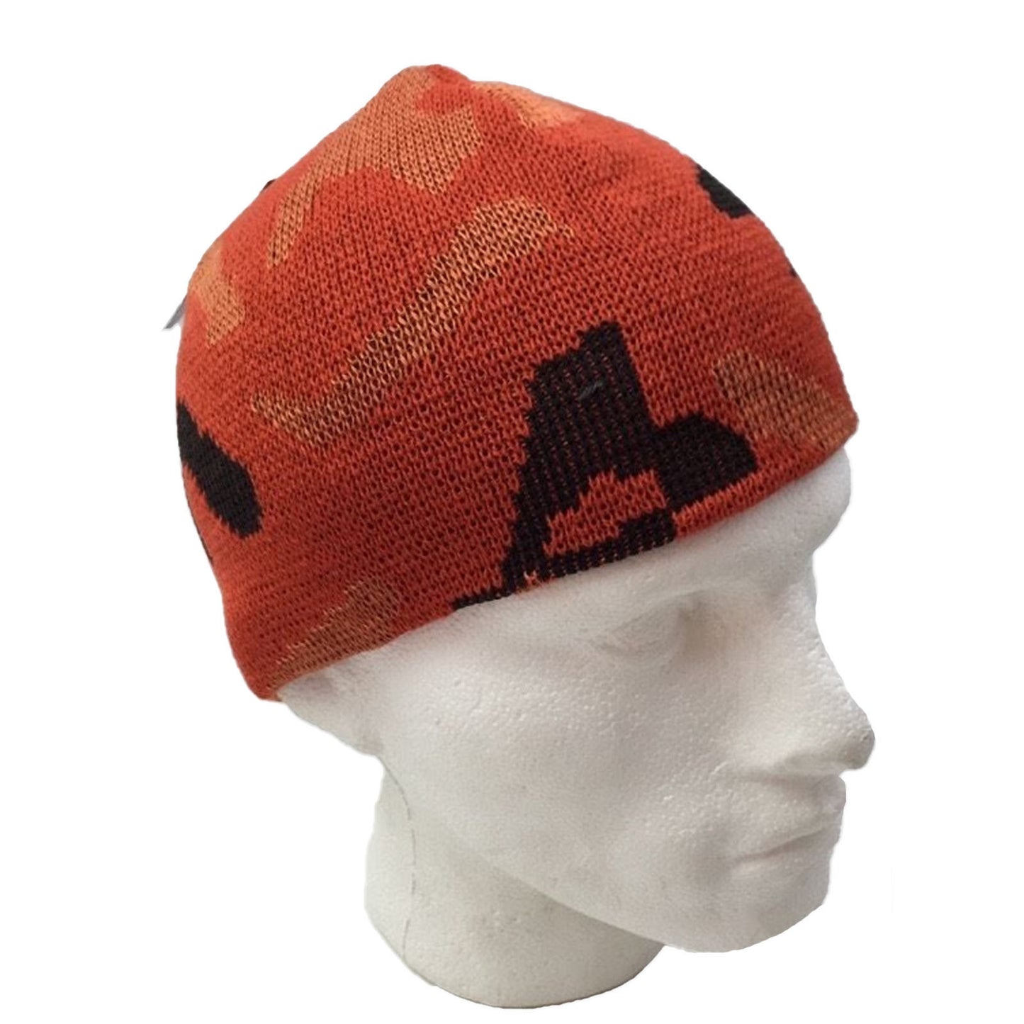 CAMO BEANIE Hat Winter Ski Army Military Camouflage Hunter Hunting Cap Warm - Orange Camouflage (Camo)