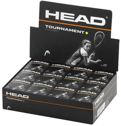 HEAD Tournament Squash Balls Advanced Training Competition Bulk Dozen - 12 Balls