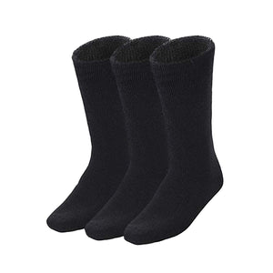 3 Pairs BAMBOO SOCKS Mens Heavy Duty Premium Thick Work Socks Cushion BULK - Black - 11-14
