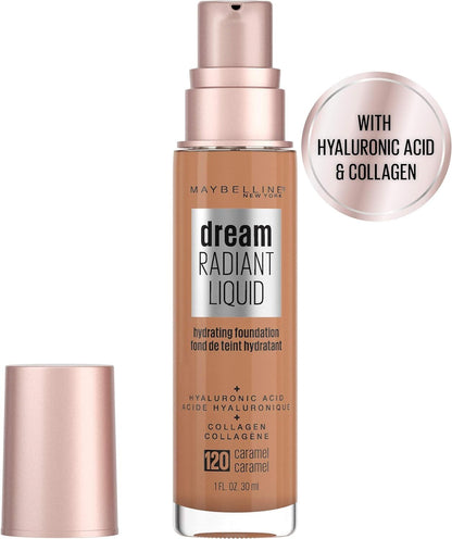 Maybelline Dream Radiant Liquid Hydrating Foundation Collagen - Caramel 120