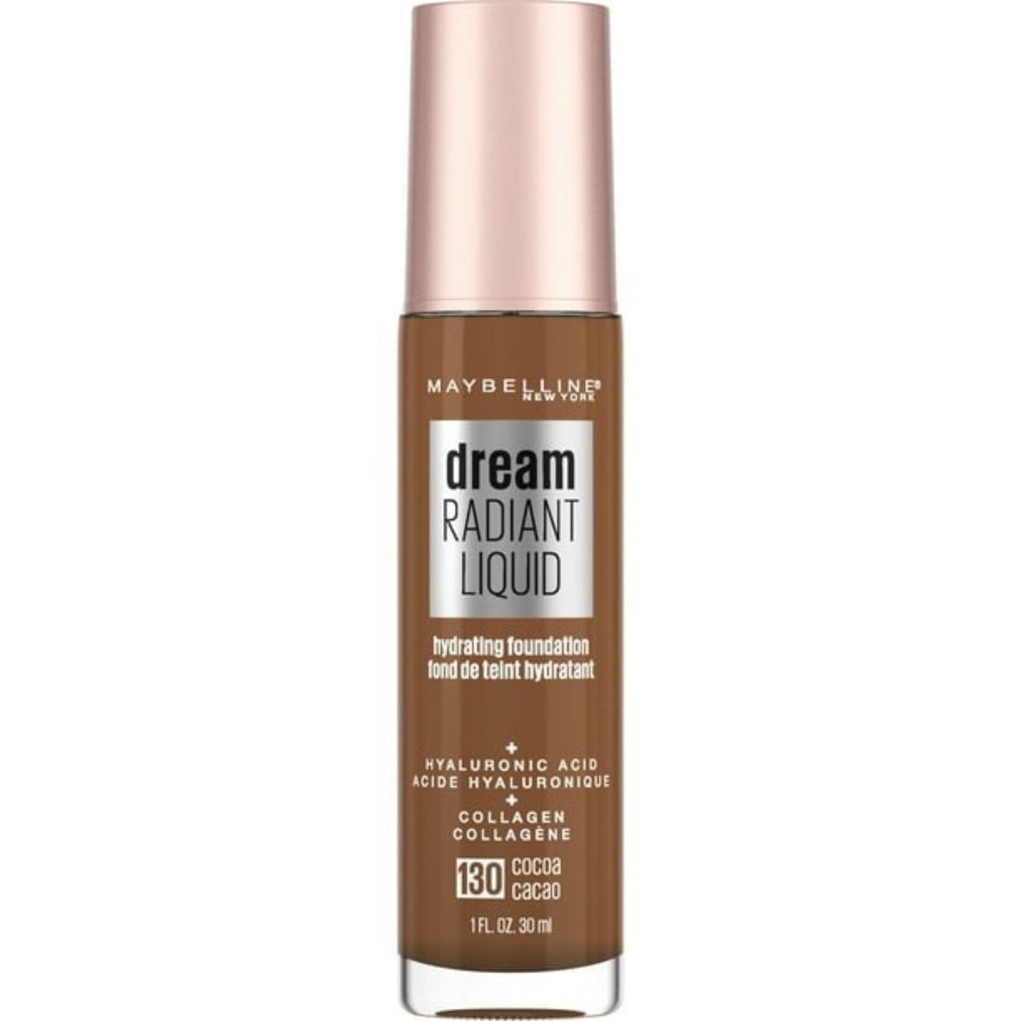 Maybelline Dream Radiant Liquid Foundation Makeup, 130 Cocoa, 1 fl oz