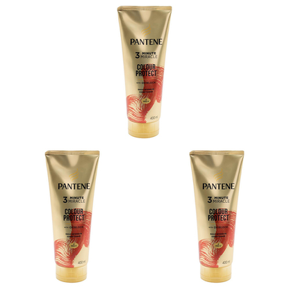 3x Pantene 400ml 3 Minute Miracle Colour w Oxiblock Intensive Conditioner