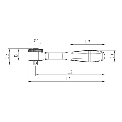 Wurth 1/4" Reversible Ratchet Wrench 360 Degree Twist Handle Chrome Vanadium 135mm
