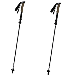 2x Telescopic Adjustable Hiking Pole Folding Walking Stick Adjustable Trekking 105cm - 125cm