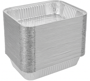 240x Aluminium Disposable Foil Food Container Trays Pans Baking Roast Bulk 32.5x26x5.5cm