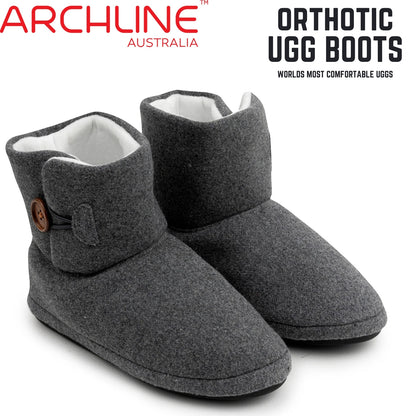 Archline Orthotic UGG Boots Slippers Arch Support Warm Orthopedic Shoes - Grey - EUR 42 (Women's US 11/Men's US 9)