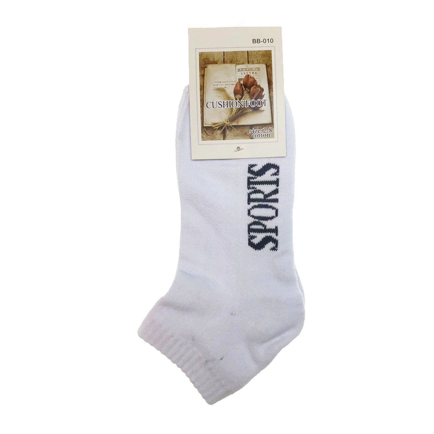 24x COTTON ANKLE SOCKS Sport Cushion Foot Low Cut Running - Assorted Colours Bulk - 2-8