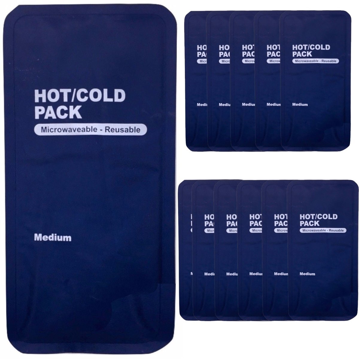 12x HOT COLD PACK First Aid Reusable Ice Heat Gel Packs Microwave Relief BULK - Factory Direct Shop